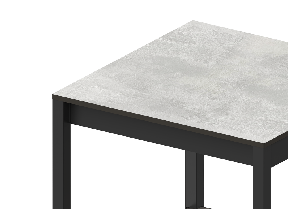 Угловой стол разделочный Lounge B-15, 57 см, черный/серый каспий