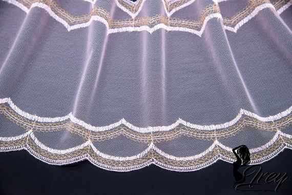 05-144 Вышивка на эл. сетке 17,5 см, розовый