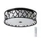 7700/60L AVRA LED SN 056 Светильник металл/ткань/стекло/белый/черный LED 60Вт 3000-6000K D600 IP20 пульт ДУ FABIANA