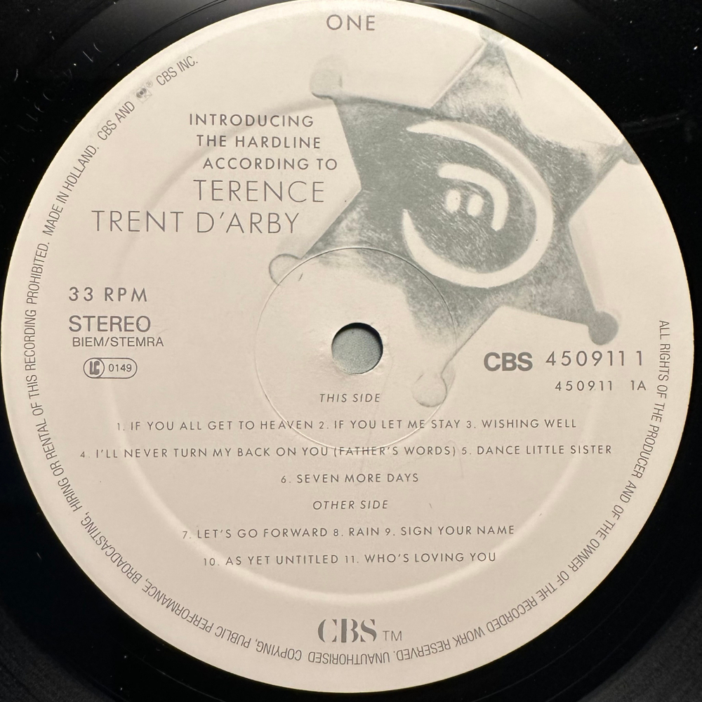 Terence Trent D'Arby (Европа 1987г.)