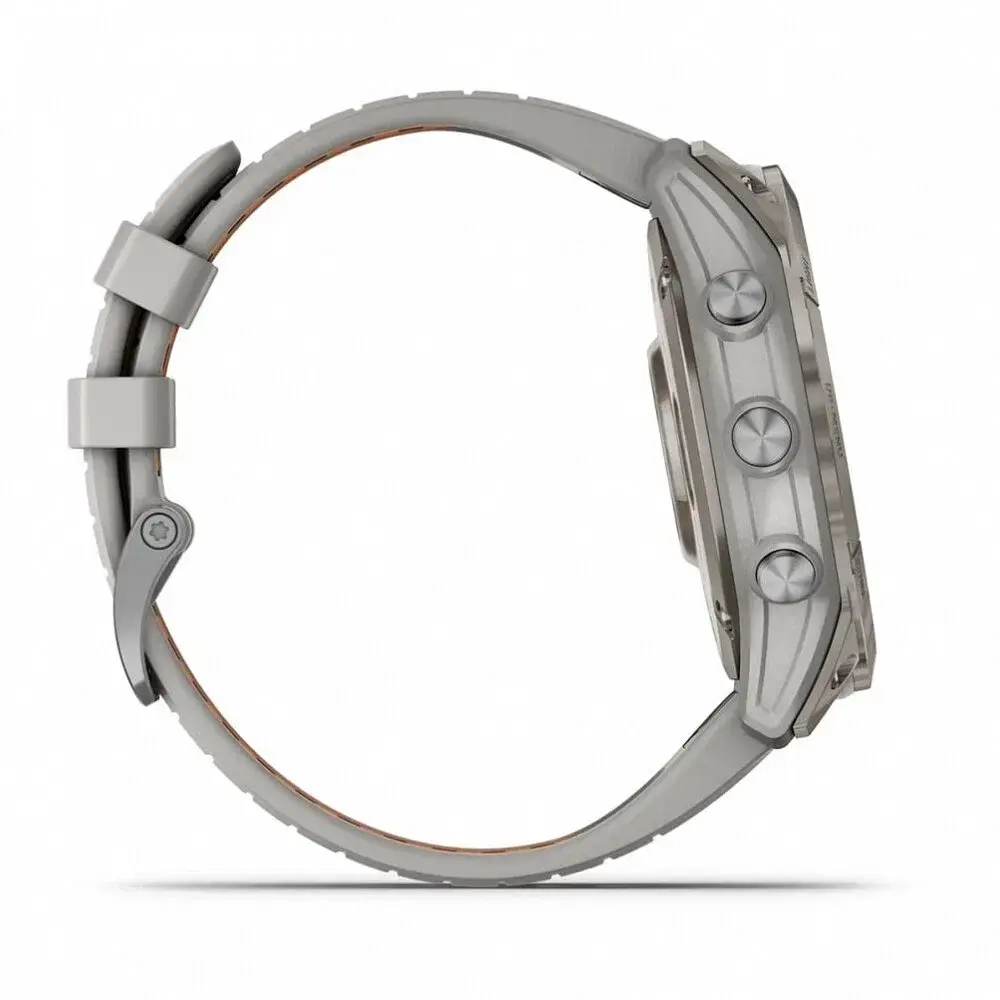 Garmin Fenix 7X Pro Sapphire Solar Edition корпус цвета «Титан», силиконовый ремешок цвета «Туманный серый/оранжевый»