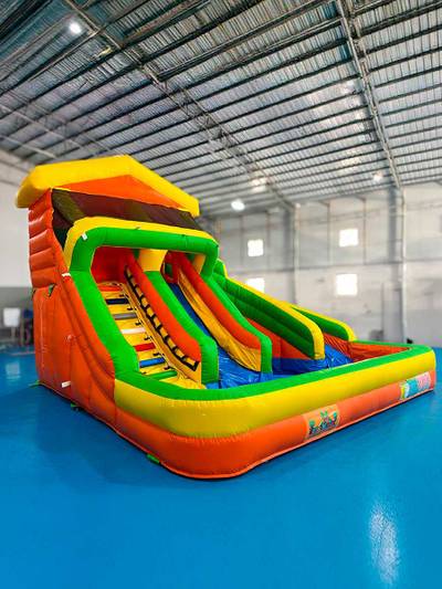 Водная горка с бассейном «Домик на пляже», 5*5*4 м