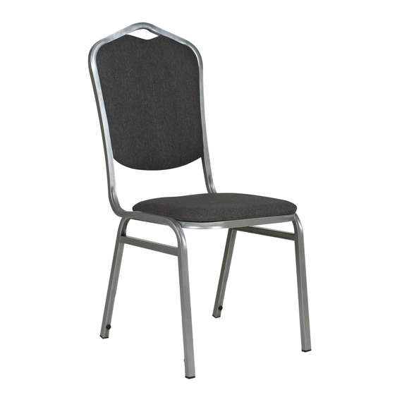 Стул Хит 20мм Лайт, серебро, рогожка серая