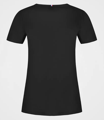 Женская теннисная футболка Le Coq Sportif ESS Tee SS Col V No.1 W - черный