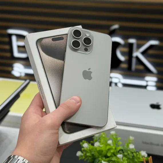 Б/У Телефон Apple IPhone 15 Pro Max 512Gb Natural Titanium 80% (HH66N25326)