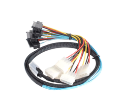 Кабель Mini SAS HD SFF-8087 - 4xSFF-8482 + 5.25 MOLEX POWER 1.0м