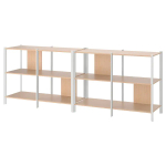 Стеллаж - IKEA JÄTTESTA/JATTESTA, 240х40х85 см, белый/бамбук, ЙЕТТЕСТА ИКЕА