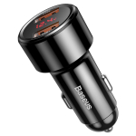 Автомобильная зарядка Baseus Magic Series Dual USB QC Digital Display Car Charger A+A 45W - Black