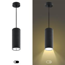 Светильник подвесной ЭРА PL12 GX53 BK/SL под лампу GX53 черный/серебро