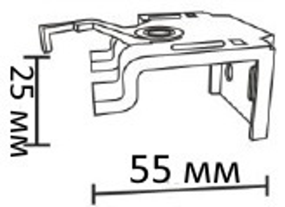 Карниз для римских штор "Компакт-Лип" арт. 807, длина 265 см