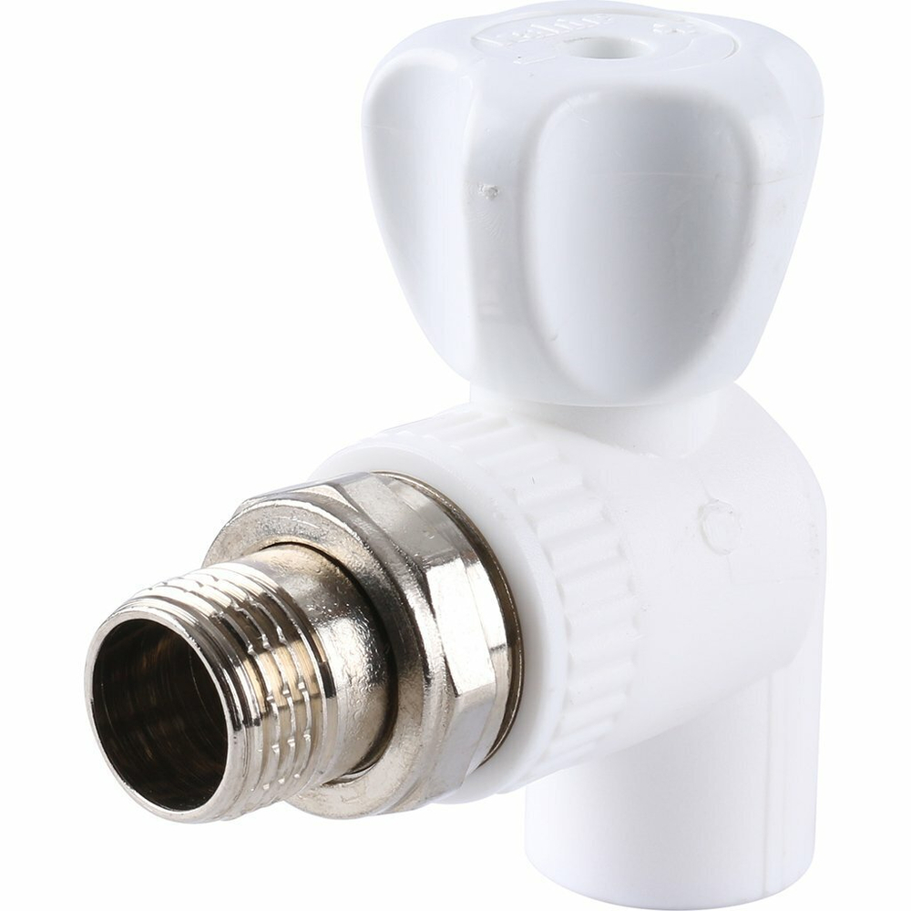 Вентиль для радиатора угловой VALFEX PP-R 25 х3/4" белый 1шт 1014725034