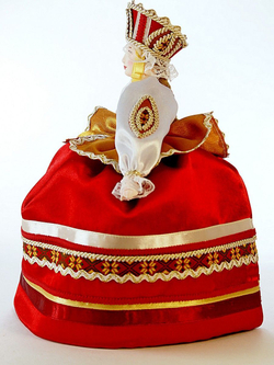Кукла коллекционная на чайник в русском народном костюме