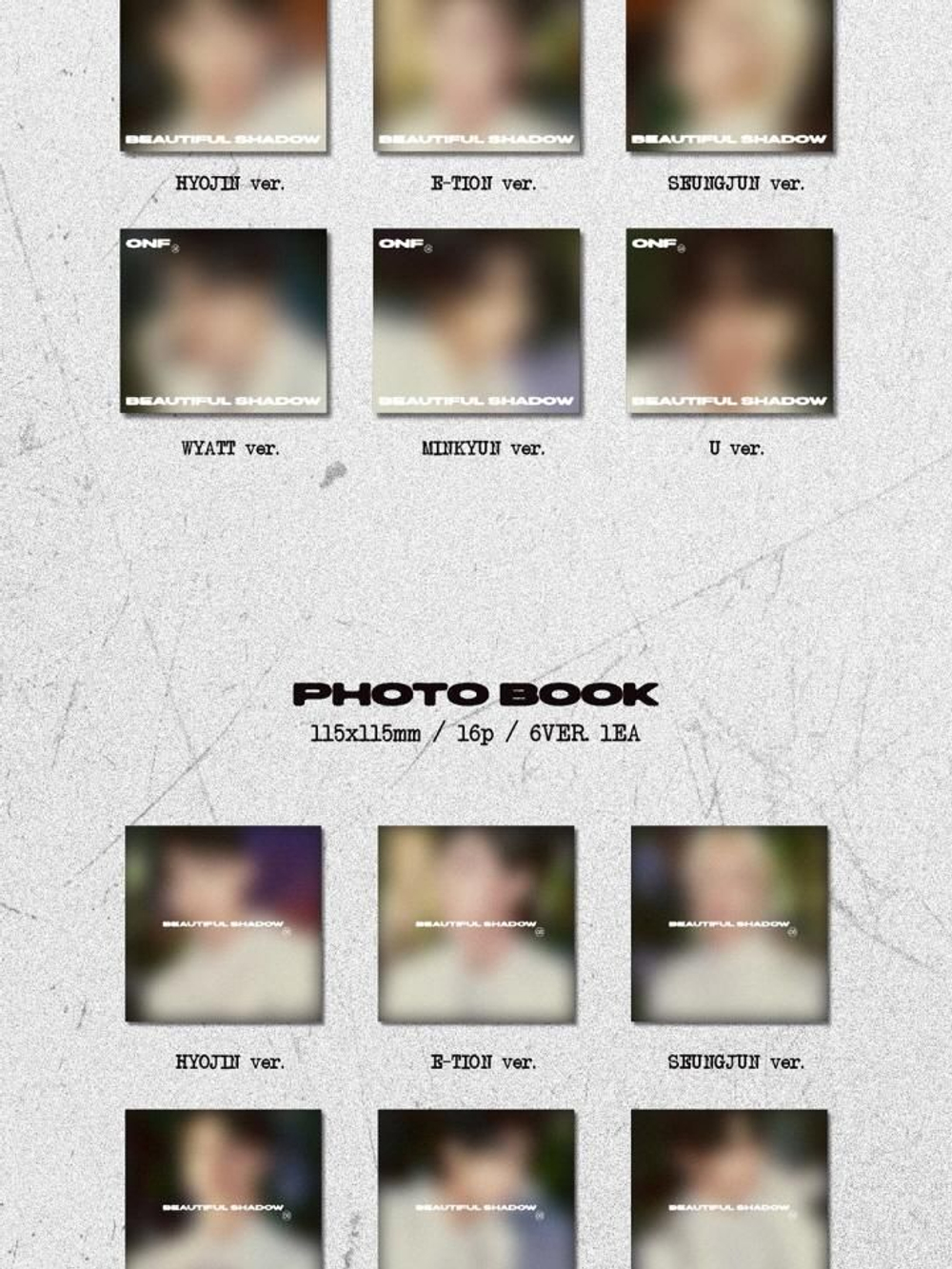 Альбом ONF - BEAUTIFUL SHADOW 8th Mini Album DIGIPACK RANDOM Version
