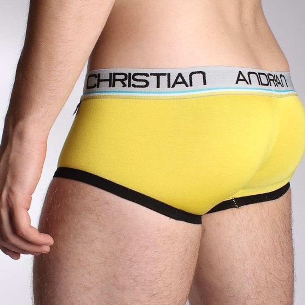 Мужские трусы боксеры желтые Andrew Christian Tighty Whitie Boxer Yellow   17776