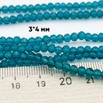 Бусина стекло, цвет морской волны, размер 3*4 мм, цена за 3 грамма (около 40 шт)