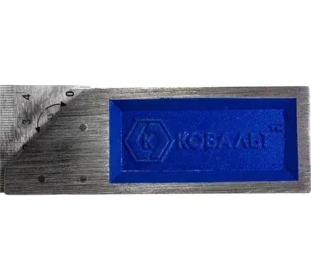 Угольник КОБАЛЬТ столярный 300 мм, нерж.сталь ,чугунное основание