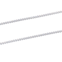 Колье- полоса круглых цирконов, серебро