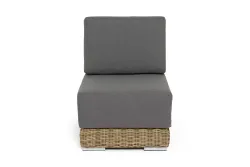 "Капри" модуль диванный прямой с подушками, цвет соломенный