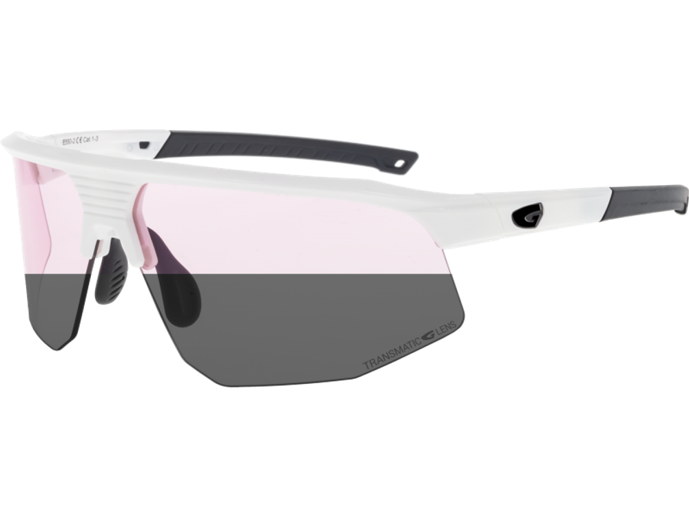 Спортивные очки GOG Kilo / White-Black / Photochromic Pink-Smoke Lens