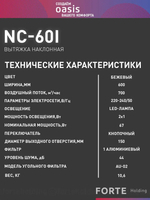Вытяжка OASIS NC-60I