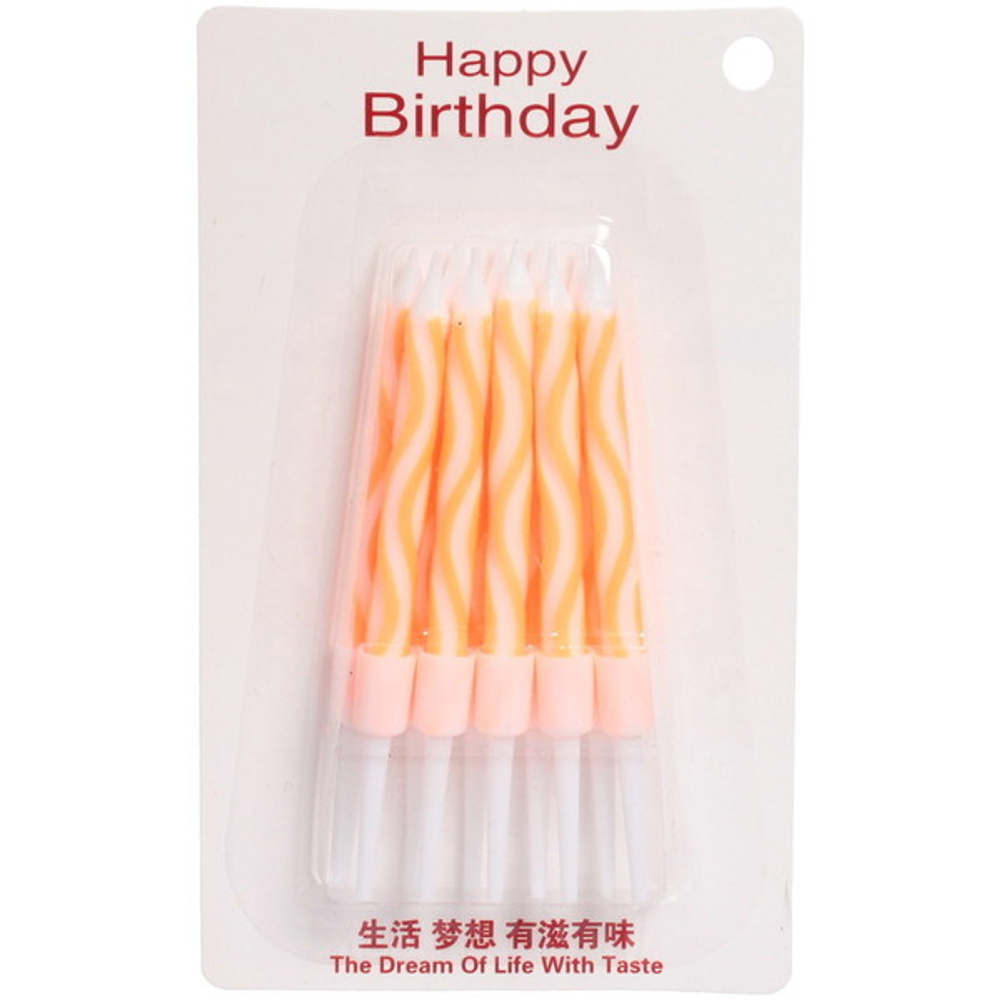 Свечи для торта «Оранжевый рассвет» 5 шт, 5,7 см