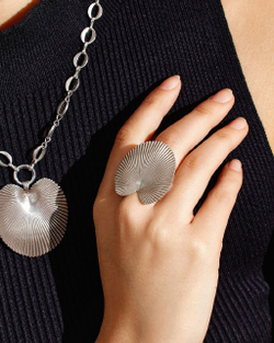 Колье ORI TAO, Palmspring, с пальмовым листом, OT24.2-15-31810 (серебристый)