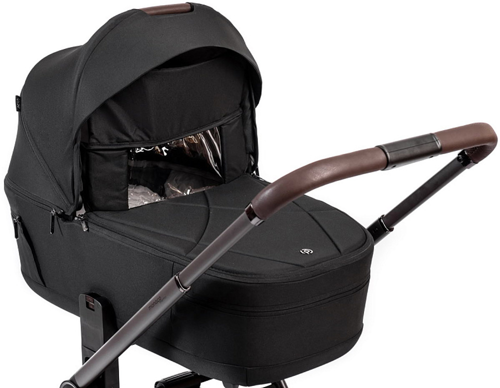 Детская коляска Peppy Monaco Thermo 3 в 1 с автокреслом First Black