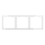 Рамка пластиковая VOLTUM S70 на 3 поста, (белый глянцевый)