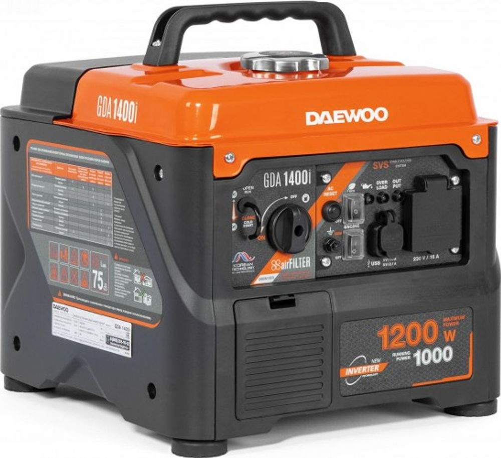 Генератор бензиновый DAEWOO GDA 1400 i инверторный GDA 1400i