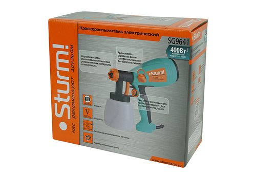 Краскопульт электрический Sturm 400Вт, 700мл/мин, 0,8л