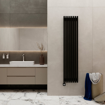 Радиатор WARMMET электрический настенный вертикальный Luxe 60VE ЧЕРНЫЙ RAL9005