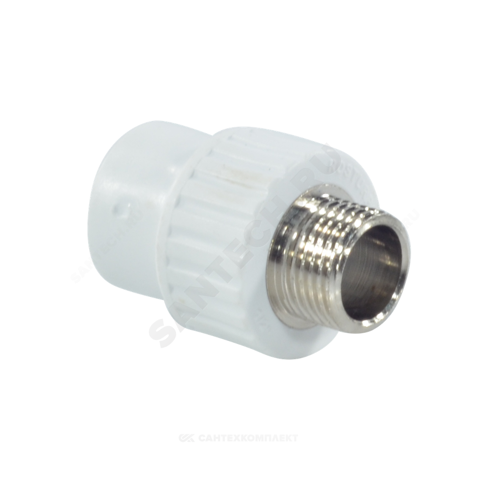 Муфта PP-R комбинированная белая Дн 25х3/4" НР RTP (РосТурПласт) 10665