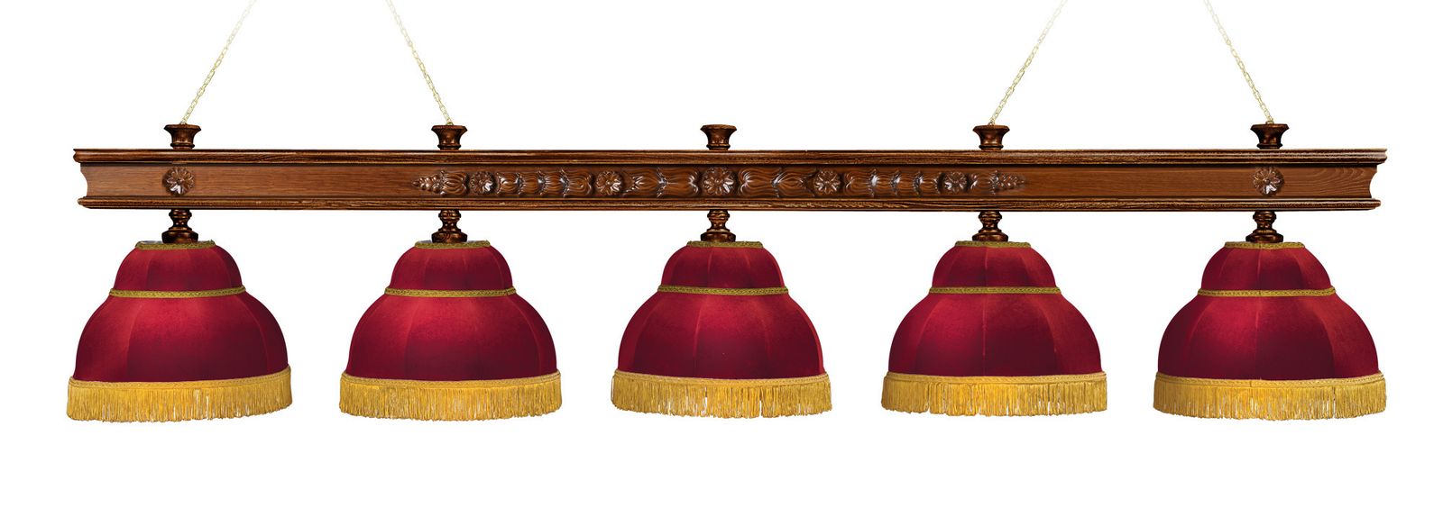 Лампа Ампир 5пл. ясень (№4,бархат зеленый,бахрома желтая,фурнитура золото) фото №4