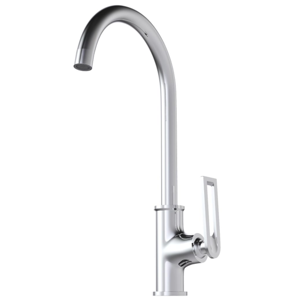 Смеситель для кухни 30k MIXLINE ML28-032 "Energy" высокий излив боковая ручка