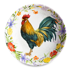 Блюдо круглое 33см Certified Int. Петушки на лугу
