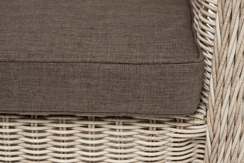 "Гляссе" диван трехместный из искусственного ротанга, цвет бежевый