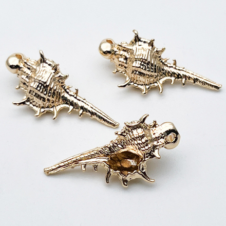 Подвеска Ракушка, цвет золото, размер 30*14 мм, цена за 1 шт