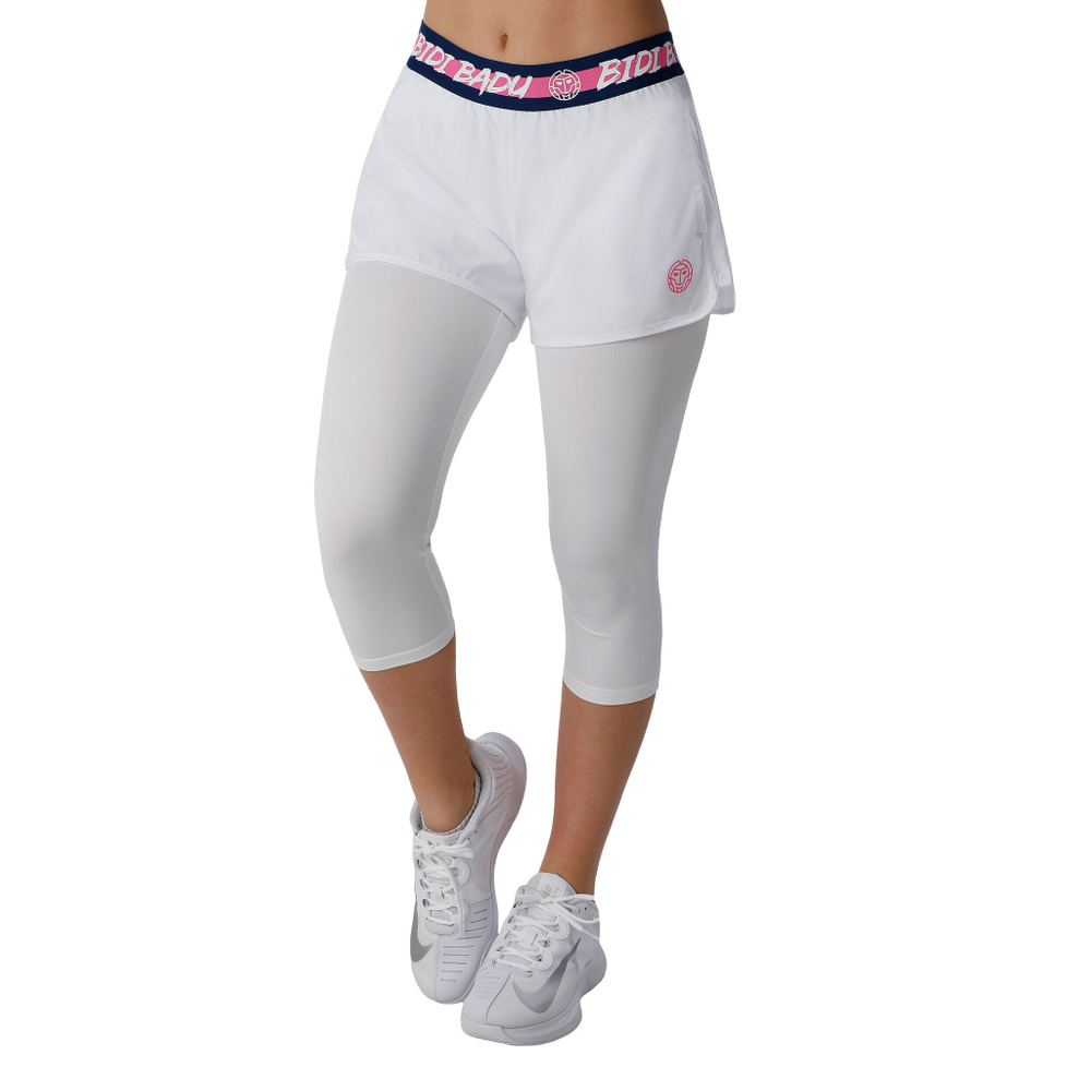 Женские теннисные шорты BIDI BADU Kara Tech Shopri Women - White, Pink