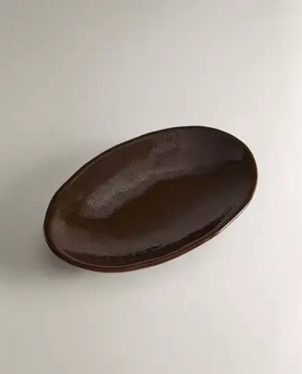 ZARA HOME БЛЕСТЯЩАЯ МЫЛЬНИЦА ИЗ ТЕРРАКОТЫ, КОРИЧНЕВЫЙ