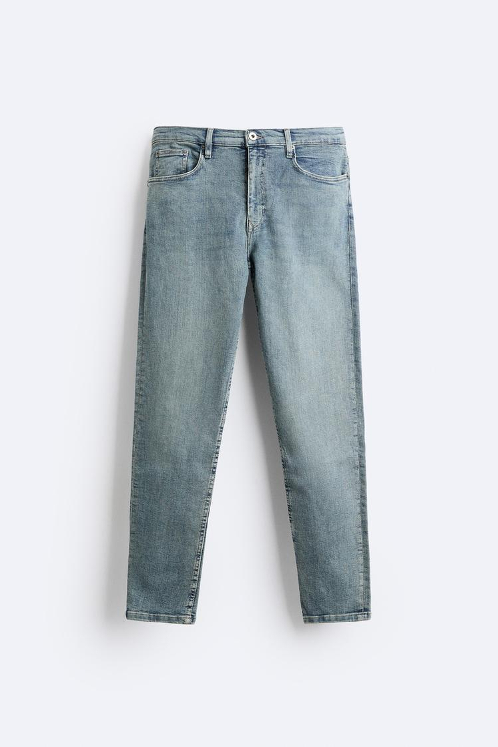 ZARA ДЖИНСЫ SKINNY FIT, ЗЕЛЕНОВАТО-СИНИЙ