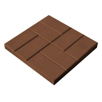 Тротуарная плитка 8 кирпичей 400х400х50 коричневая