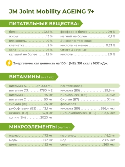 Корм для собак VD Joint Mobility JM, для пожилых 7+, 800 гр