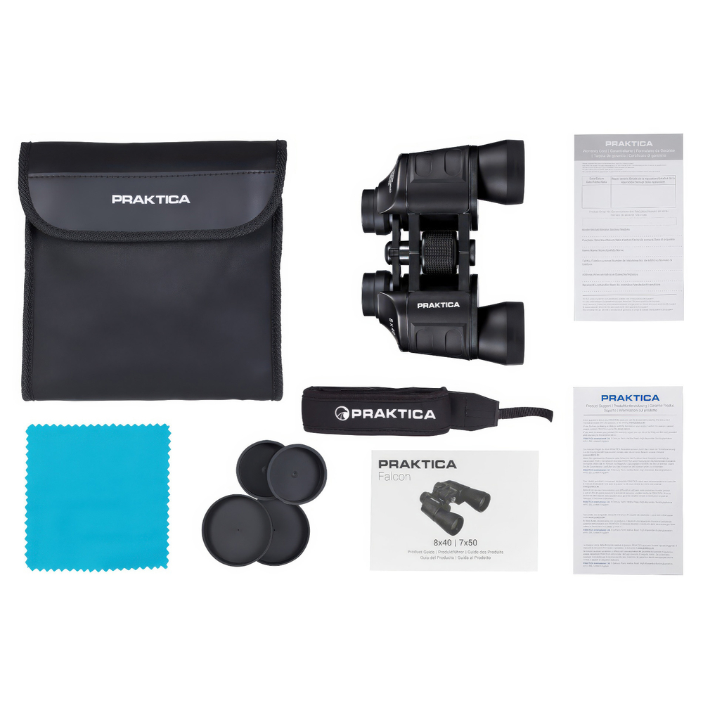 Бинокль Praktica Falcon 8x40 Black - Комплект поставки