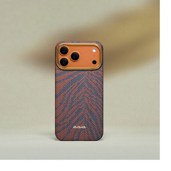 Чехол Pitaka Edge Case для iPhone 17 Pro Max, Пылающий оранжевый | Burning Orange