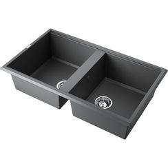 Мойка Omoikiri Tedori 86-2-GR Tetogranit/Leningrad grey