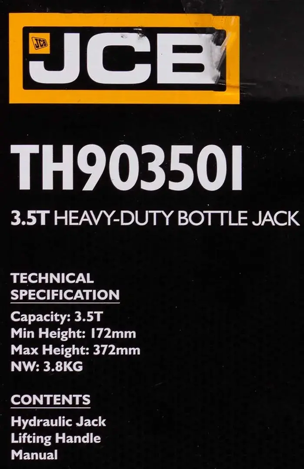 Домкрат бутылочный 3.5т JCB JCB-TH903501