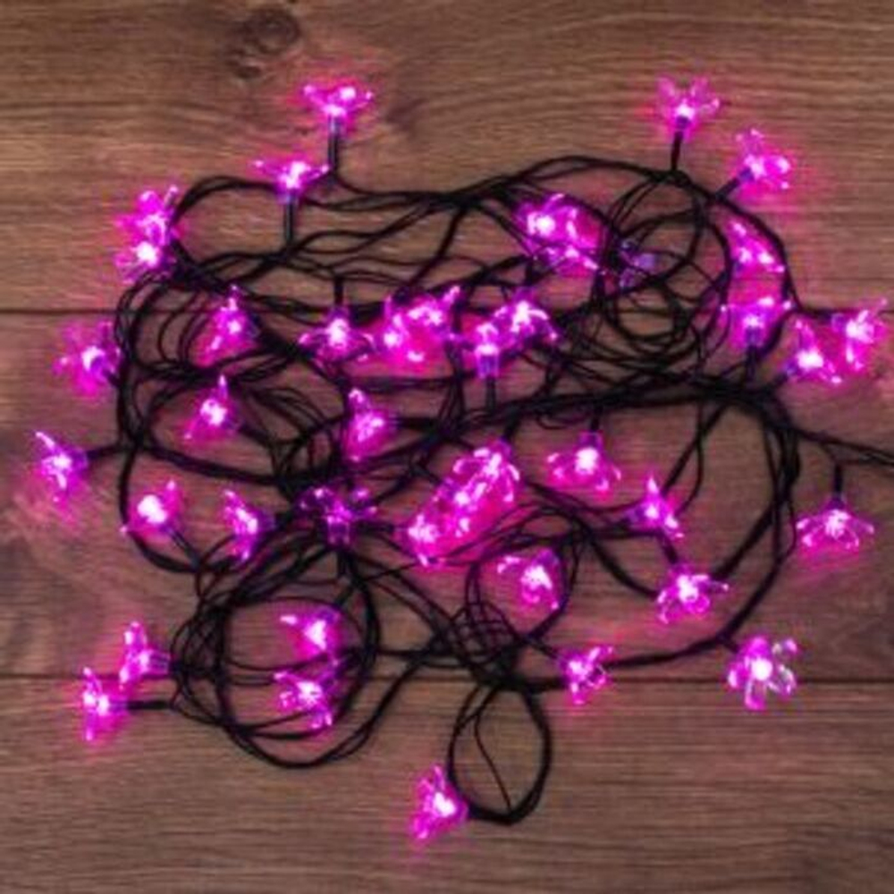 Гирлянда светодиодная "Цветы Сакуры" 50 LED РОЗОВЫЕ 7 метров с контроллером