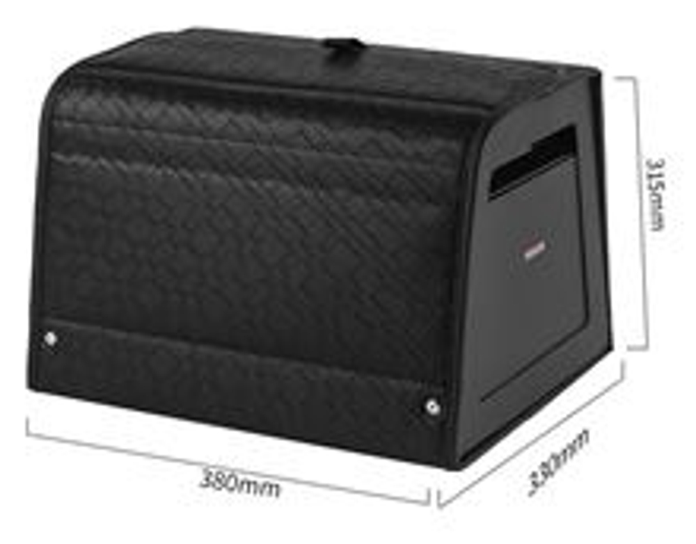 Сумка-Бокс 38х33х32 - Экозамша, чёрный (Боковые стенки пластиковые) - GQOP-6007 Black