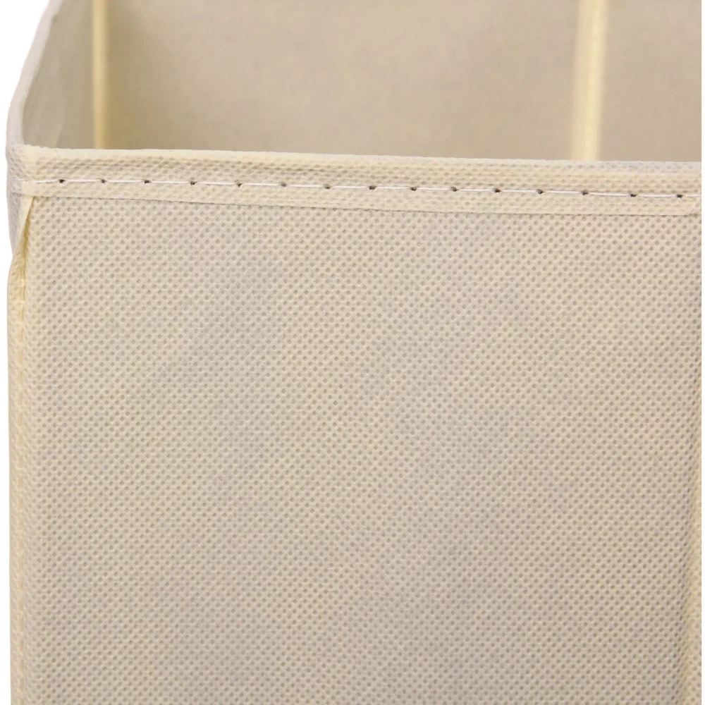 Короб - органайзер складной стеллажный для хранения вещей с ручками «УЮТДОМА», цвет слоновая кость, 28*27*28см