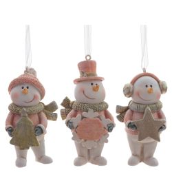 GAEM Изделие декоративное подвесное "Снеговики", L4 W3 H8 см, 3в.